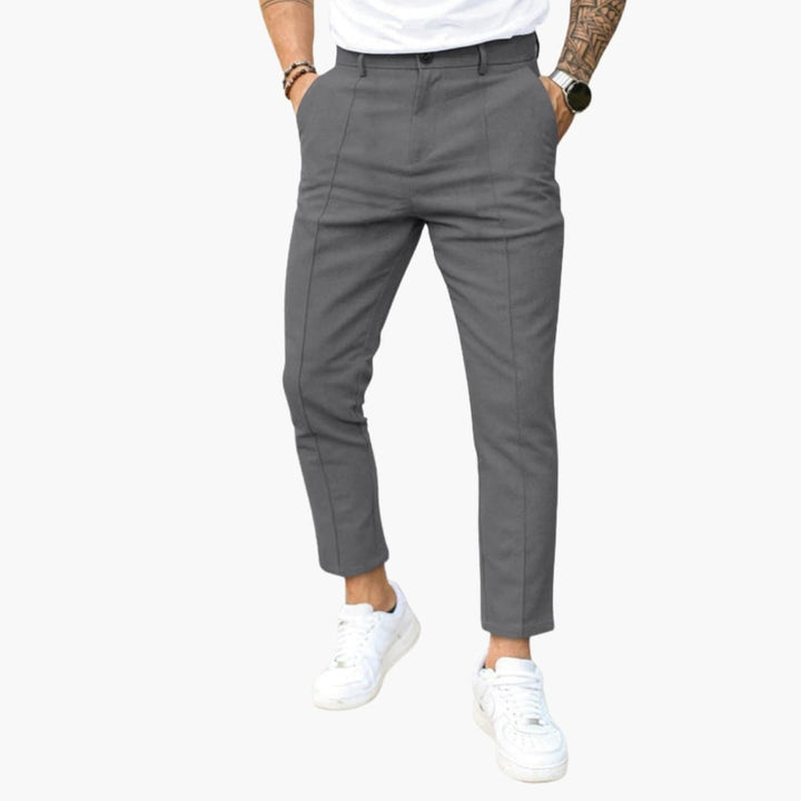 SwissFellas Herren Chinohose knöchellang, schmale Passform