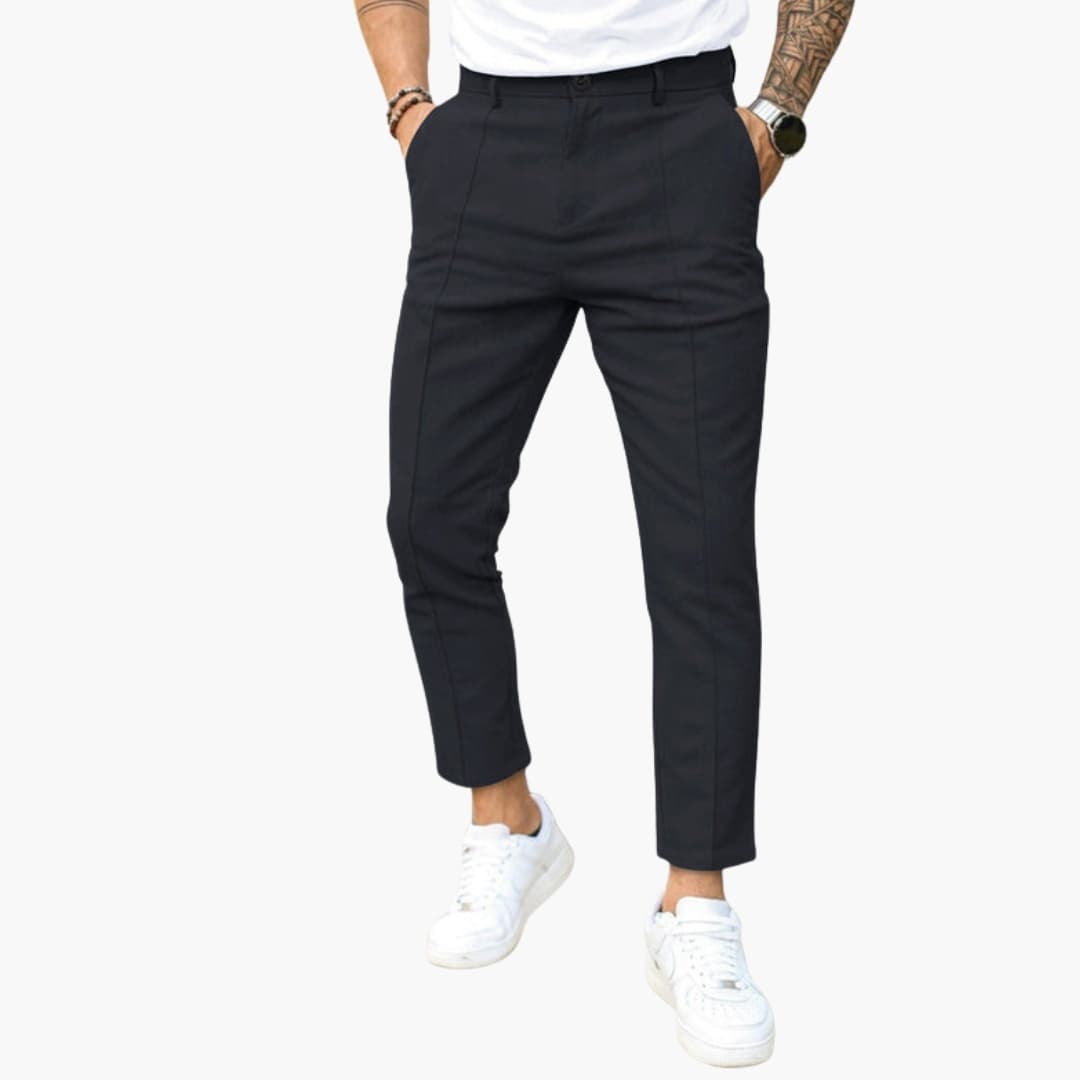 SwissFellas Herren Chinohose knöchellang, schmale Passform