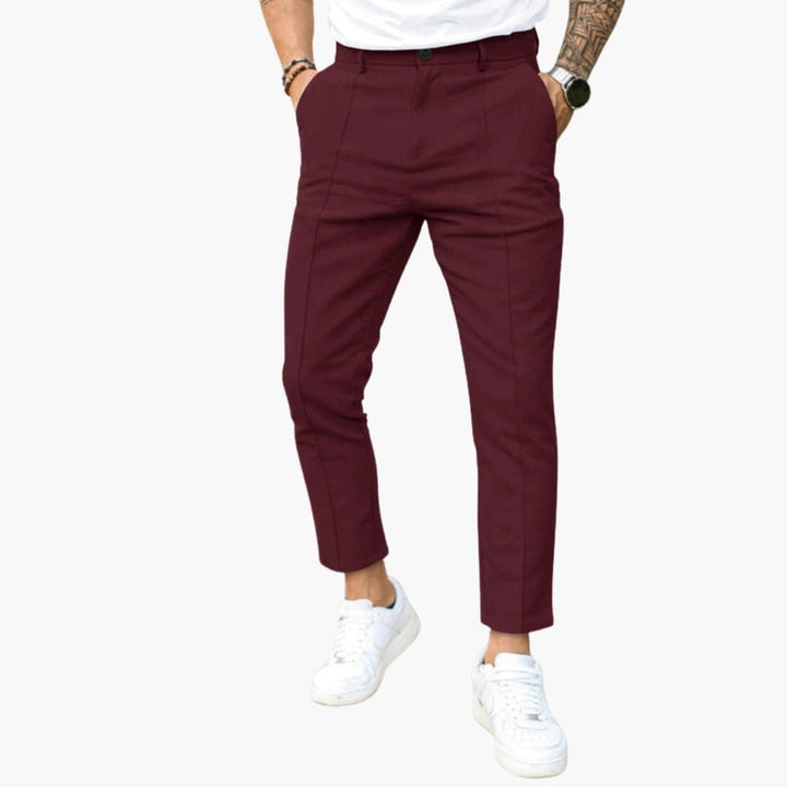 SwissFellas Herren Chinohose knöchellang, schmale Passform