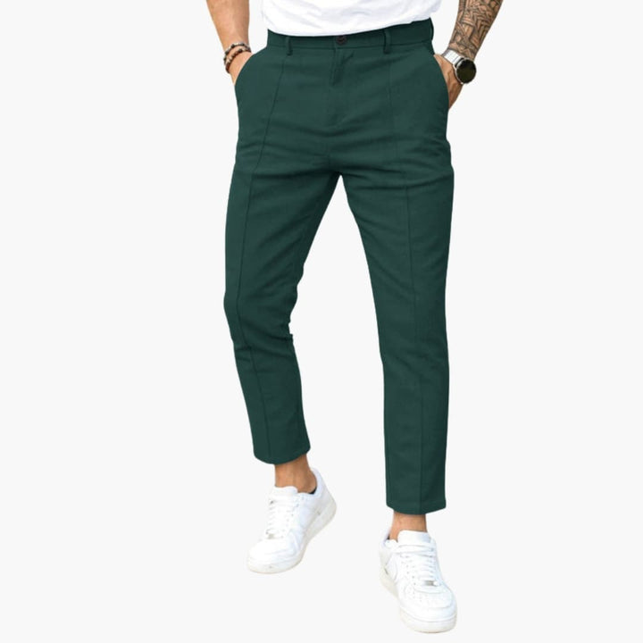 SwissFellas Herren Chinohose knöchellang, schmale Passform