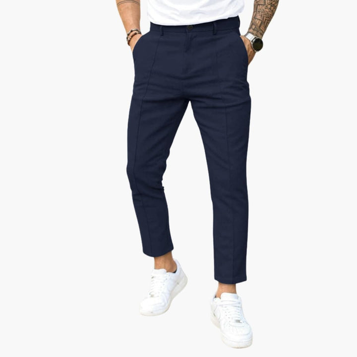 SwissFellas Herren Chinohose knöchellang, schmale Passform