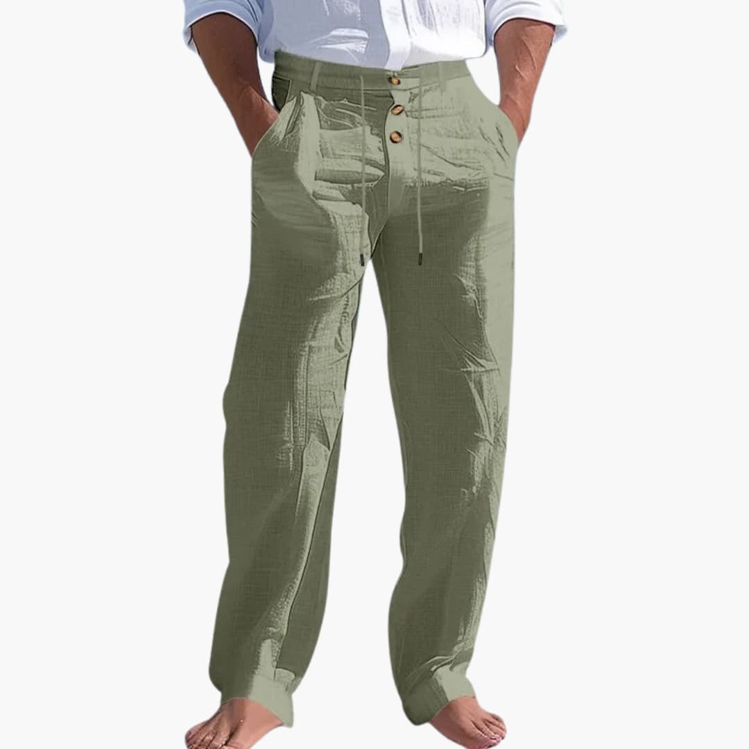 SwissFellas Herren Freizeithose mit weitem geradem Bein, bequeme Passform