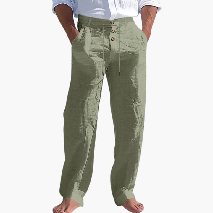 SwissFellas Herren Freizeithose mit weitem geradem Bein, bequeme Passform