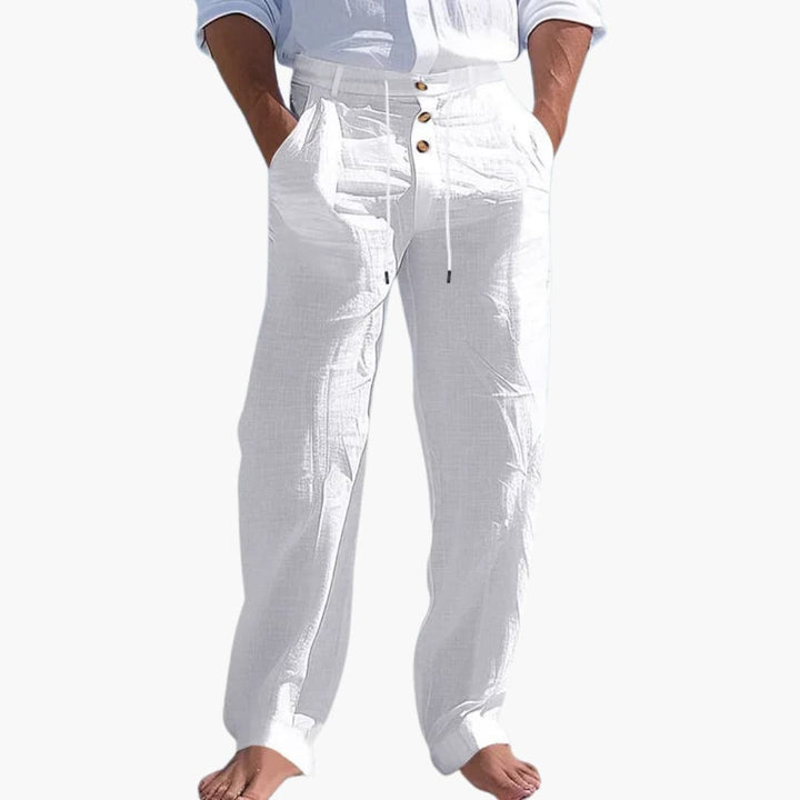 SwissFellas Herren Freizeithose mit weitem geradem Bein, bequeme Passform