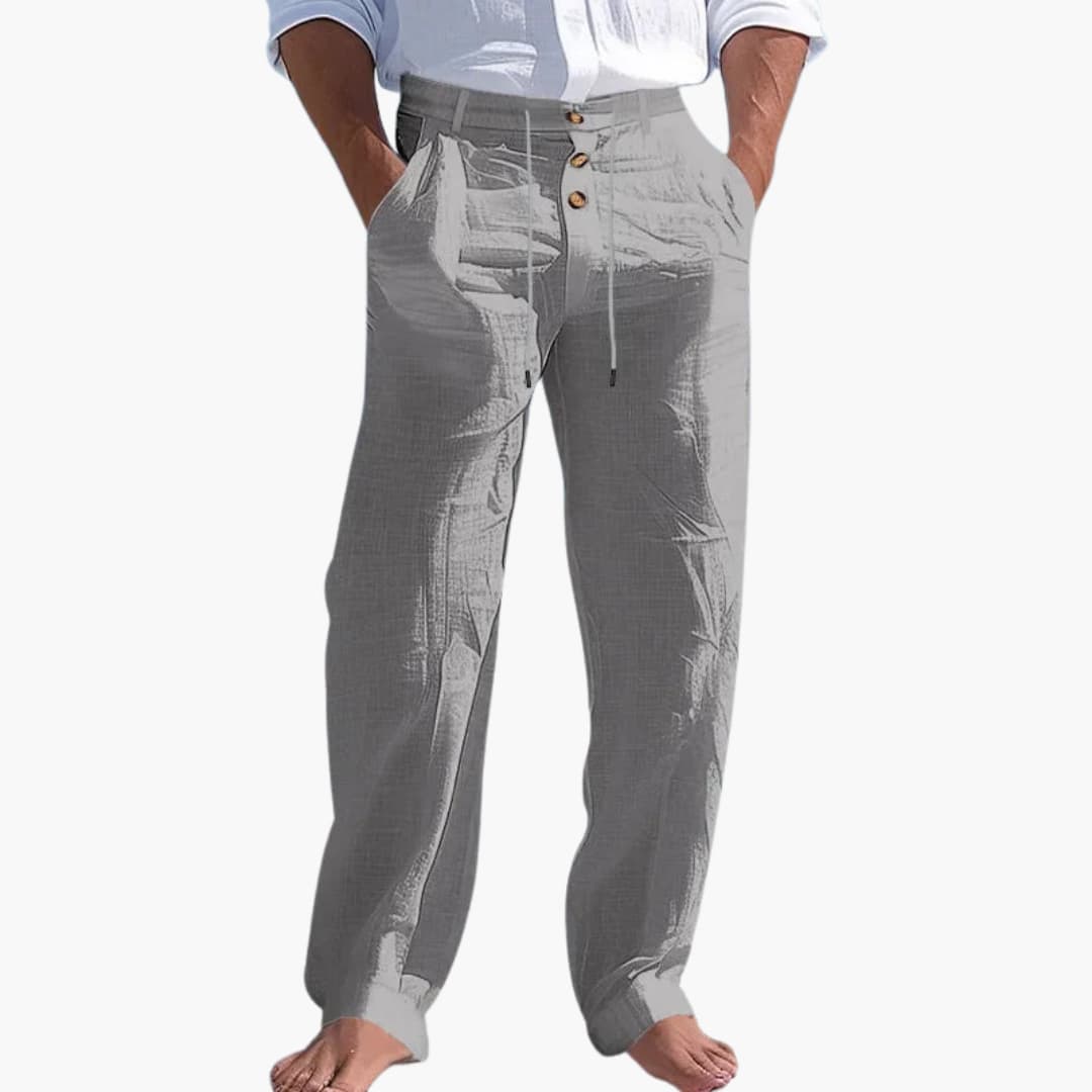 SwissFellas Herren Freizeithose mit weitem geradem Bein, bequeme Passform
