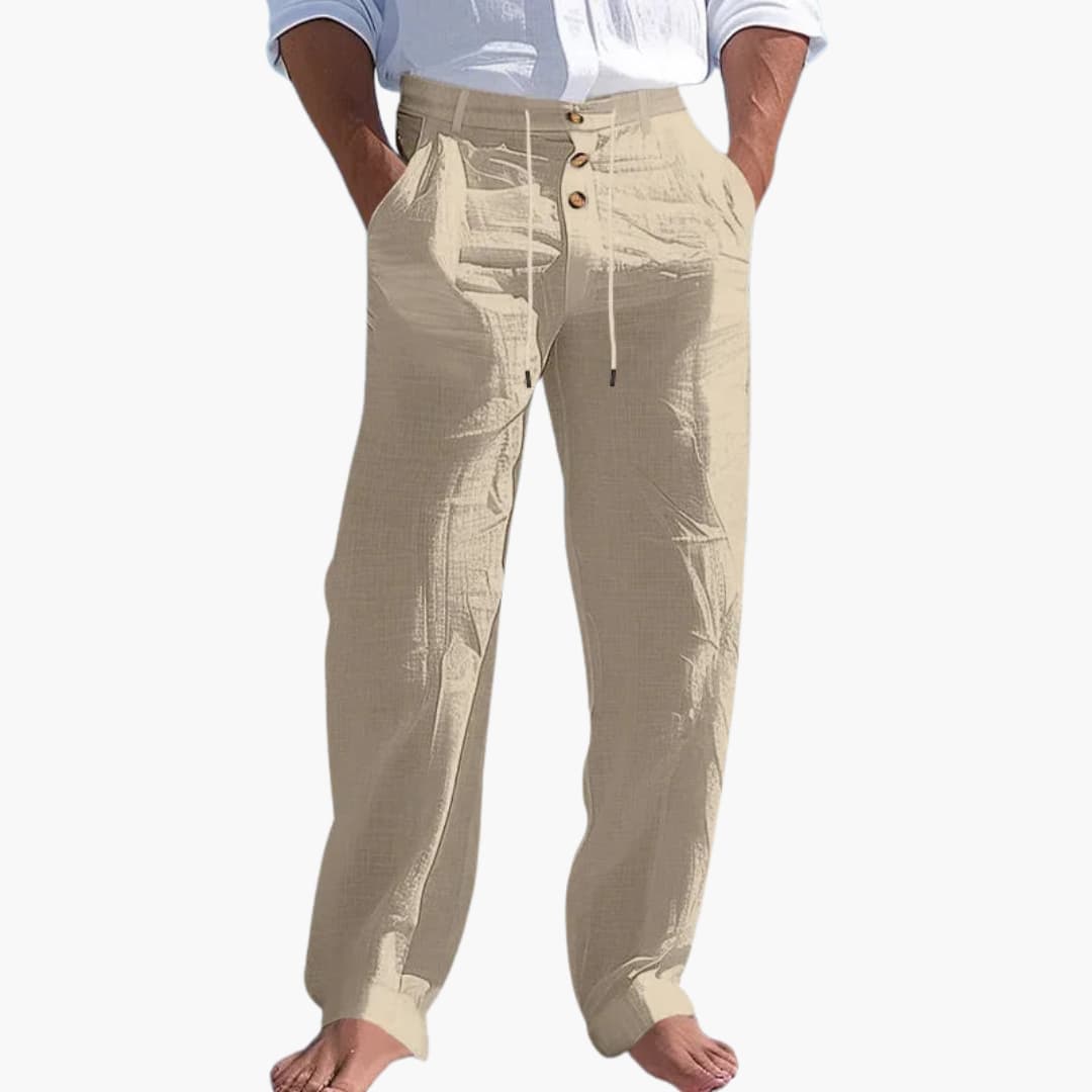 SwissFellas Herren Freizeithose mit weitem geradem Bein, bequeme Passform