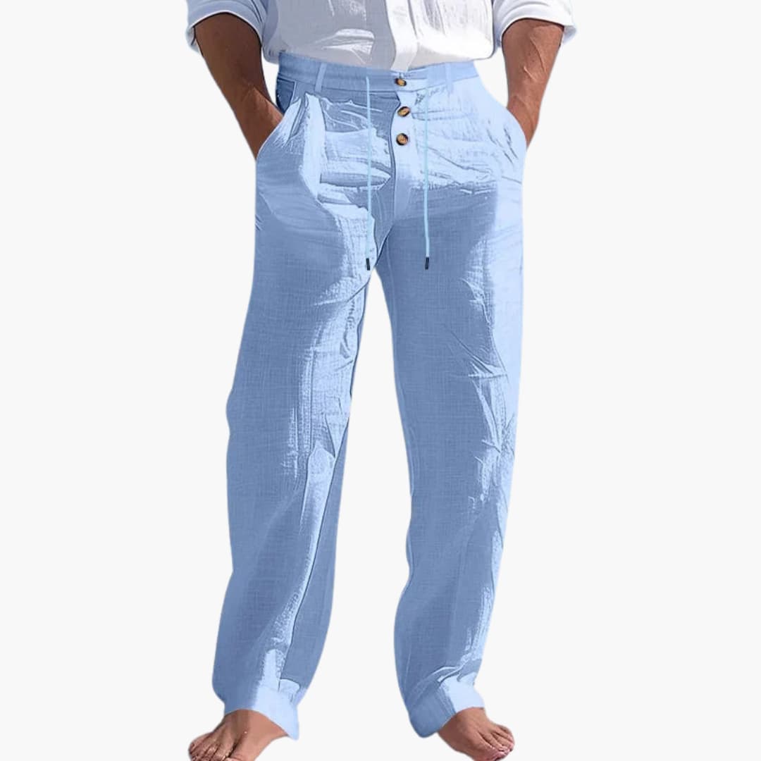 SwissFellas Herren Freizeithose mit weitem geradem Bein, bequeme Passform