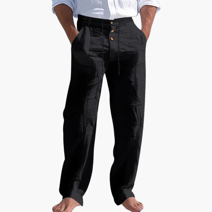 SwissFellas Herren Freizeithose mit weitem geradem Bein, bequeme Passform