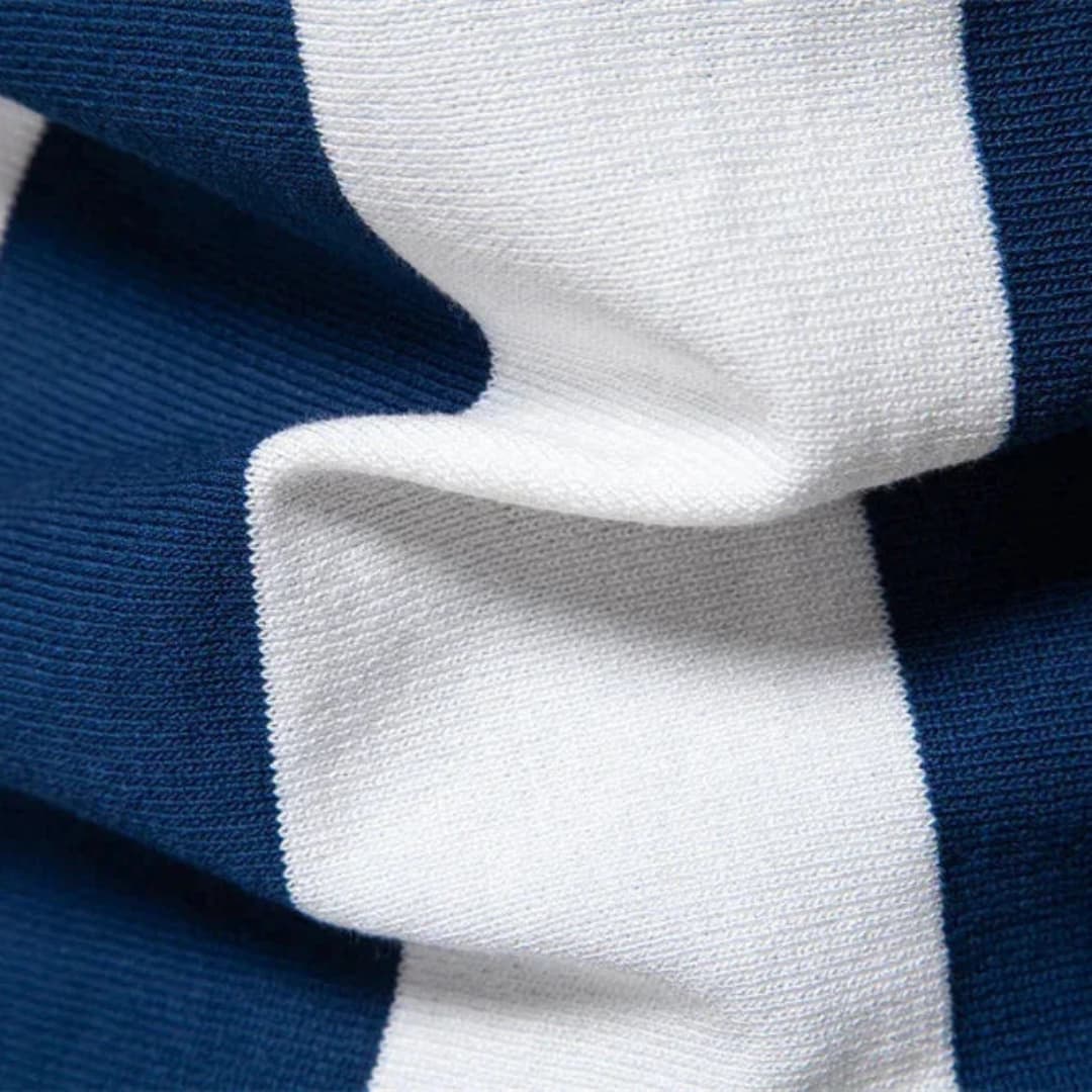 SwissFellas Herren Poloshirt mit Reissverschluss und Streifenmuster, reguläre Passform