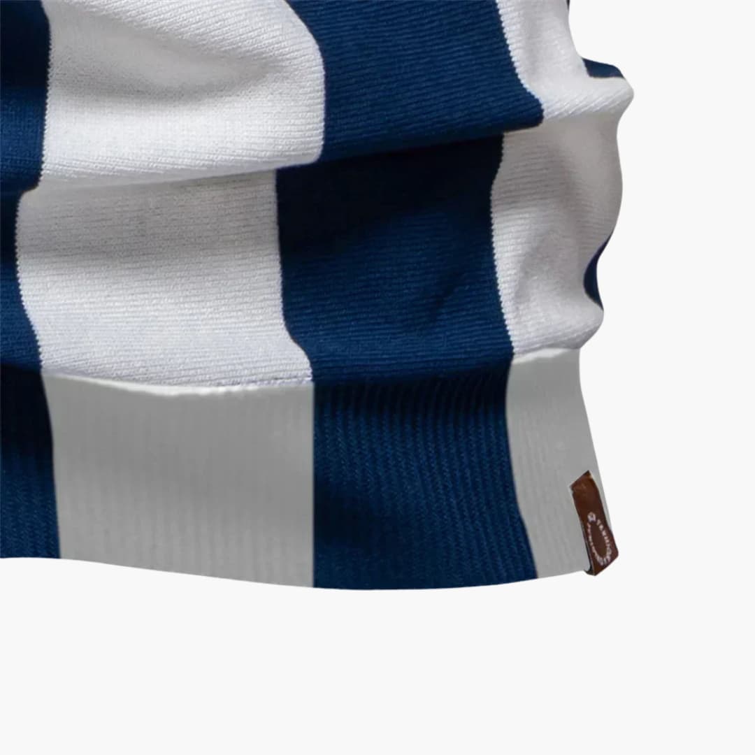 SwissFellas Herren Poloshirt mit Reissverschluss und Streifenmuster, reguläre Passform