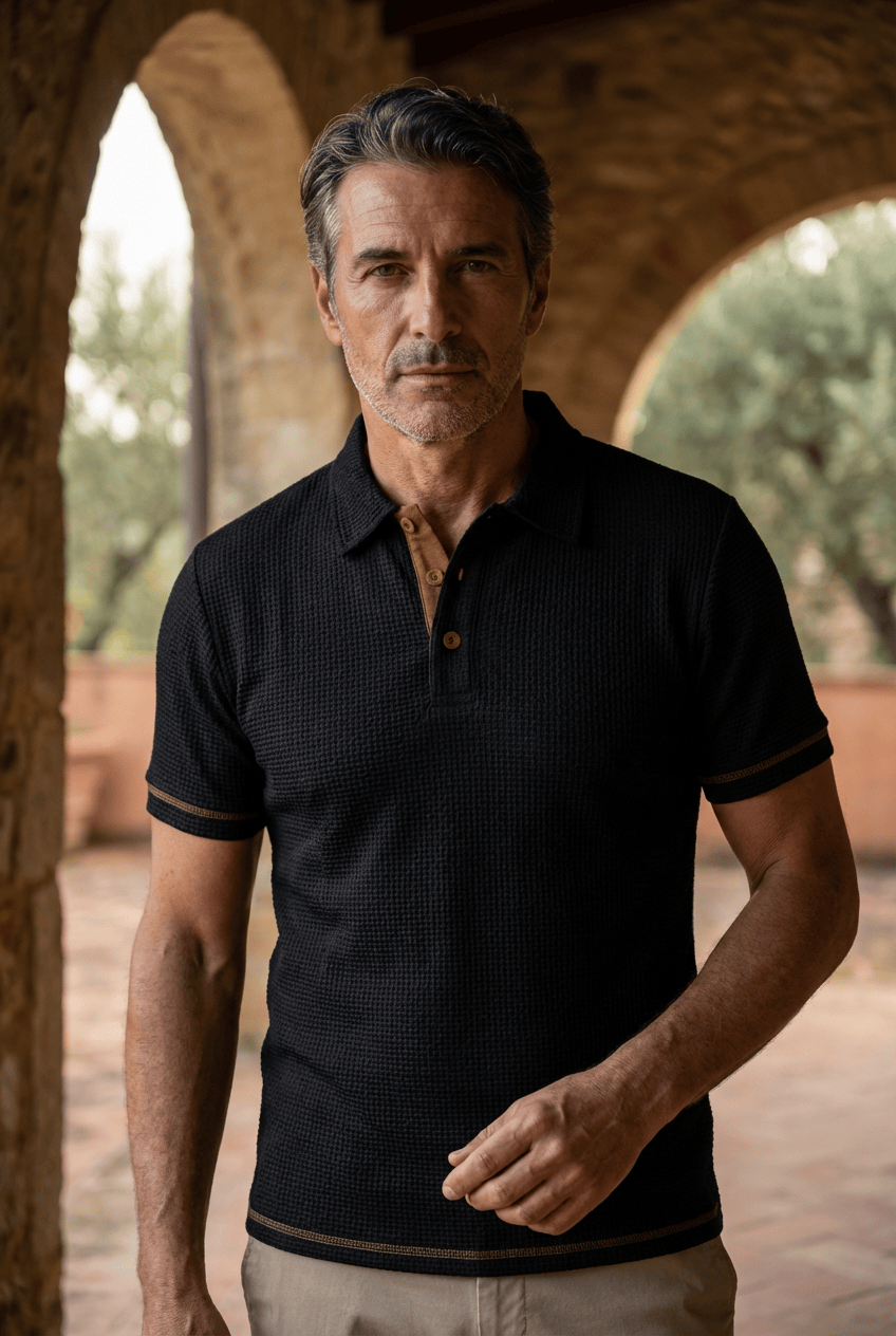 Emil | Herren Poloshirt mit strukturierter Textur