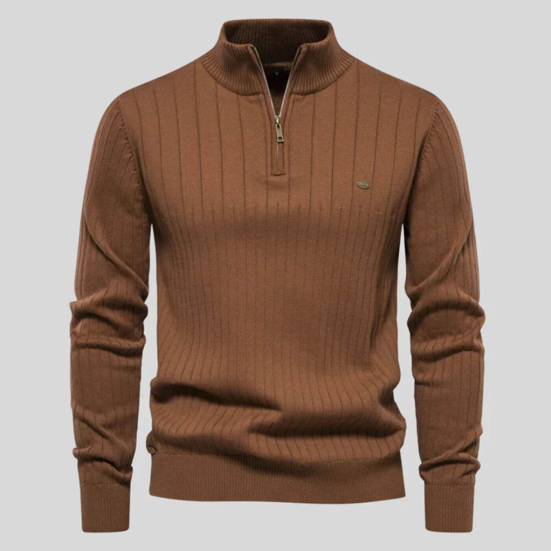 Christian | Herren Half-Zip Pullover mit Stehkragen
