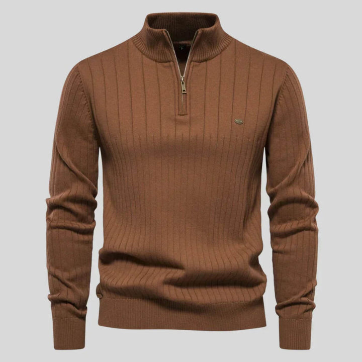 Christian | Herren Half-Zip Pullover mit Stehkragen