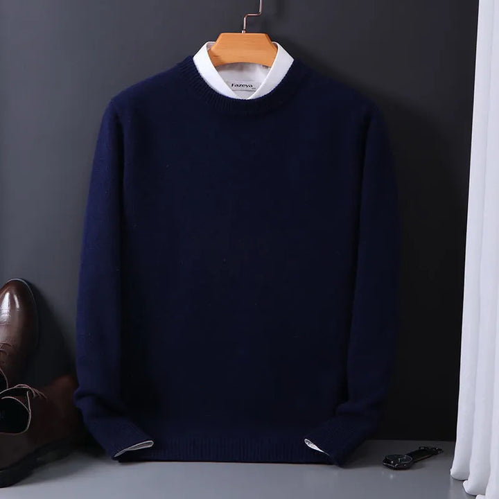 Lorenz | Herren Kaschmir Pullover mit Rundhalsausschnitt