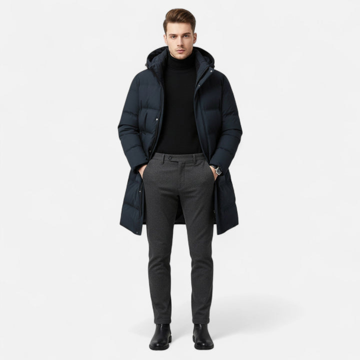 Leon | Herren Steppmantel mit Kapuze