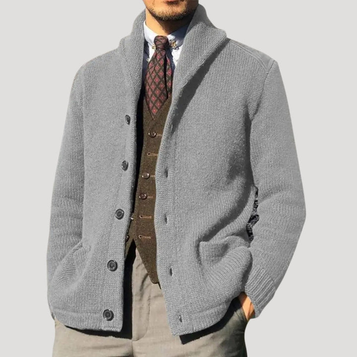 Benedikt | Men's cardigan with shawl collar