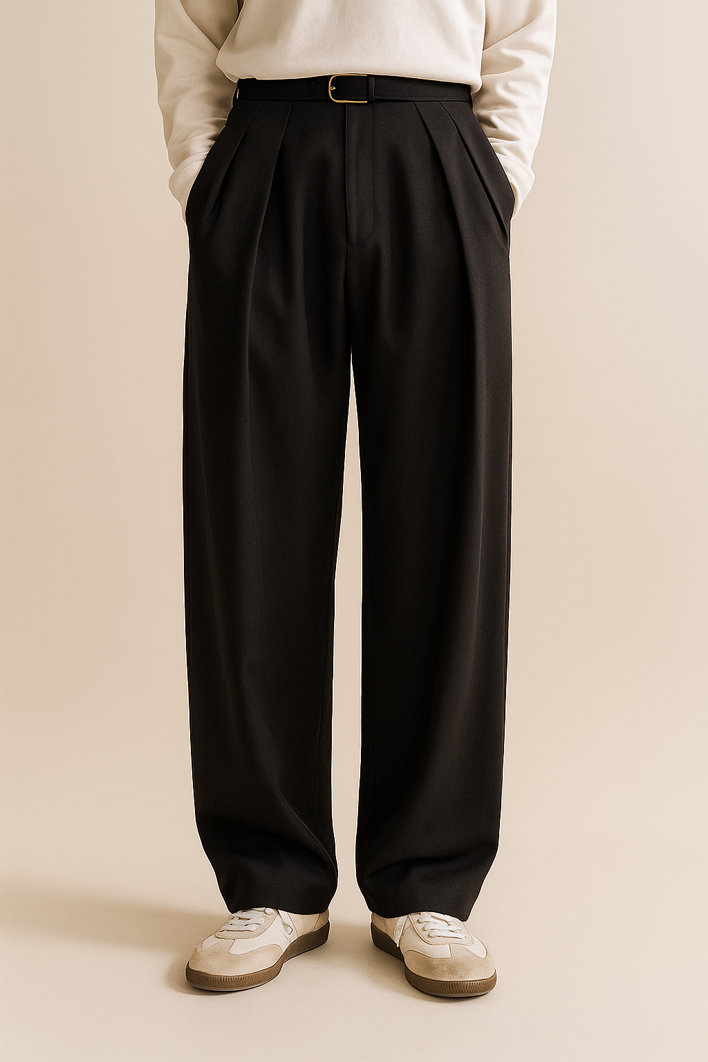 Silas | Herren Bundfaltenhose mit weitem Bein