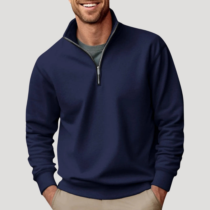 Niklas | Herren Half-Zip Sweatshirt mit Stehkragen
