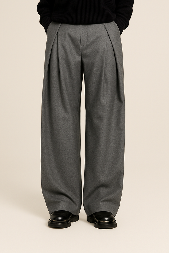 Silas | Herren Bundfaltenhose mit weitem Bein