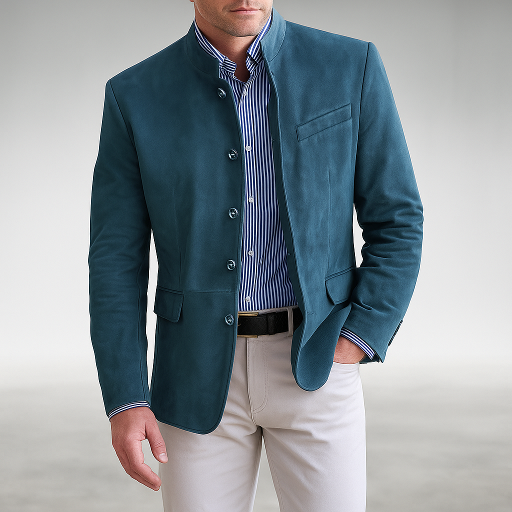 Elian | Herren Business Blazer mit Stehkragen