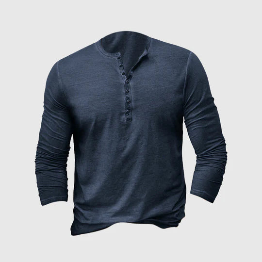 Jeremy | Langarmshirt mit Knopfleiste