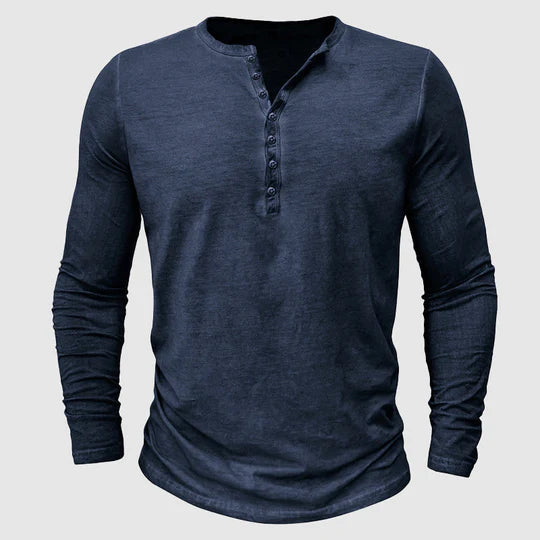 Jeremy | Langarmshirt mit Knopfleiste