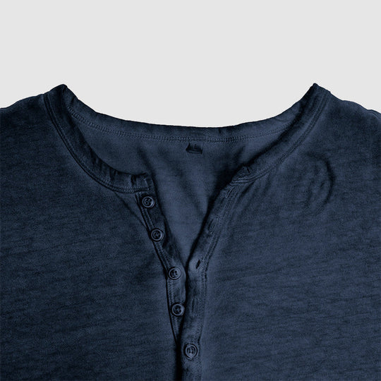Jeremy | Langarmshirt mit Knopfleiste