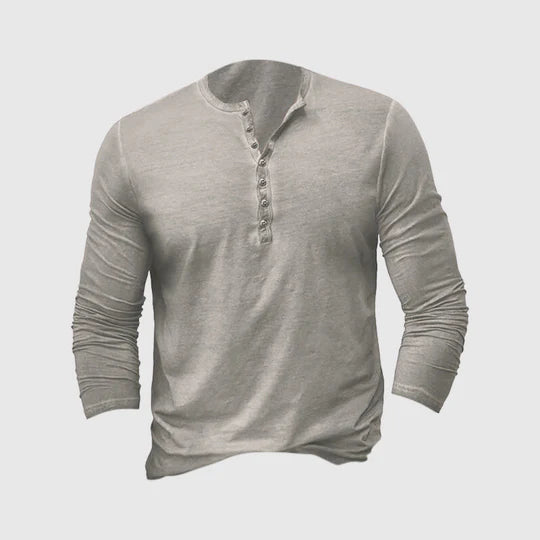 Jeremy | Langarmshirt mit Knopfleiste