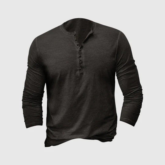 Jeremy | Langarmshirt mit Knopfleiste