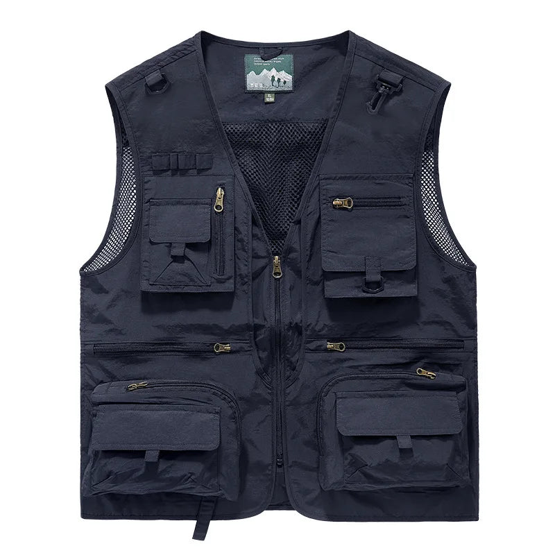 Herren Utility-Weste | Mehrtaschen-Design und Ärmelloser Schnitt | Perfekt für Outdoor-Aktivitäten
