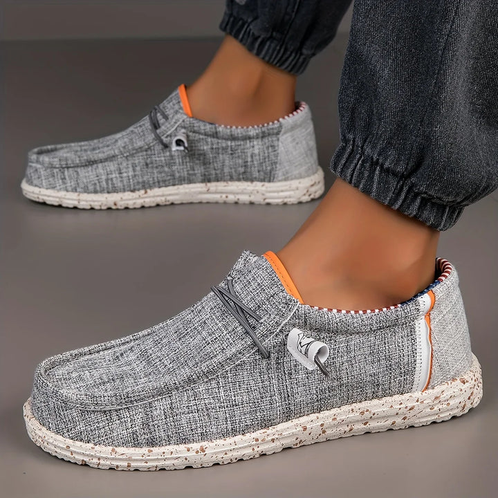 SwissFellas Herren Canvas Loafer, leichte Slip-on Freizeitschuhe