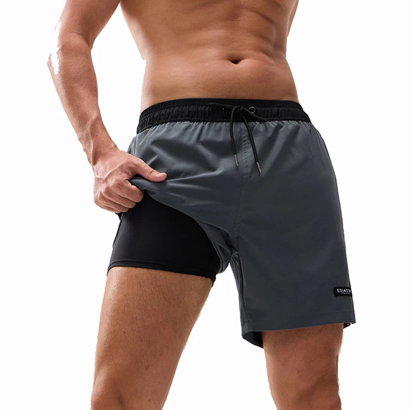 Cedric | 2-in-1 Badeshorts mit Innenhose