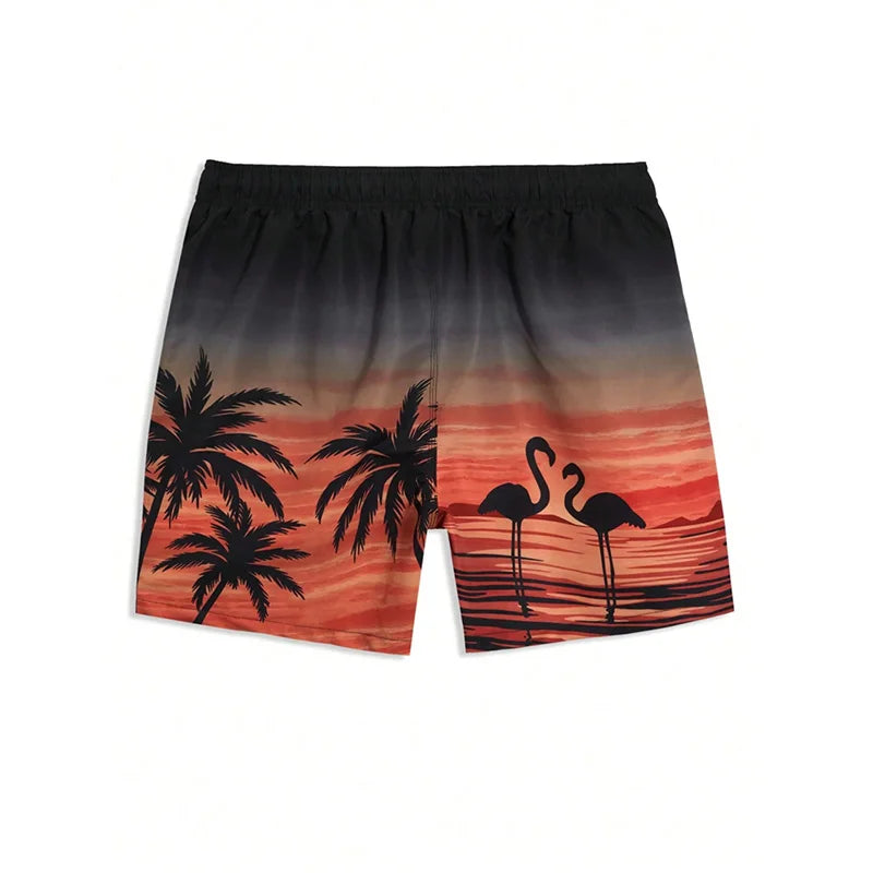 Jannik | Boardshorts mit Hawaii Print