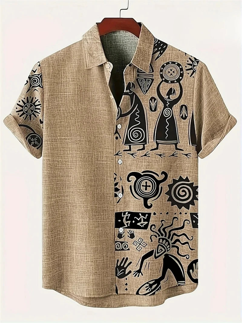 Milan | Hawaii Hemd mit Ethno Print