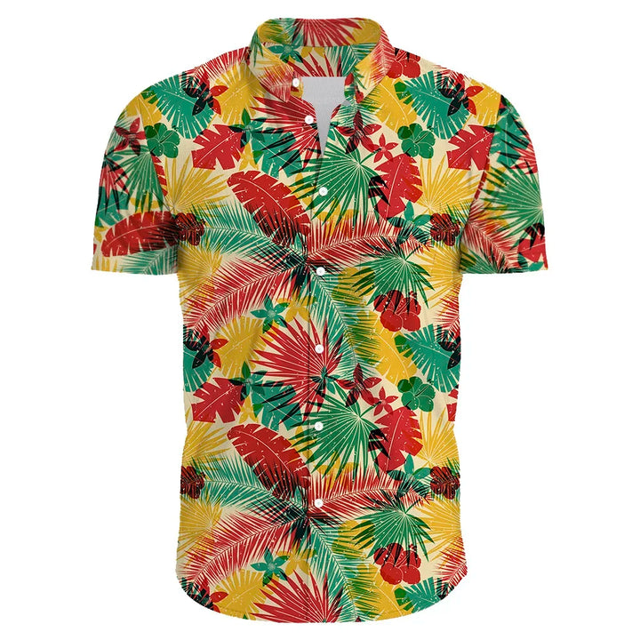 Rafael | Hawaii Hemd mit Sonnenuntergang Print
