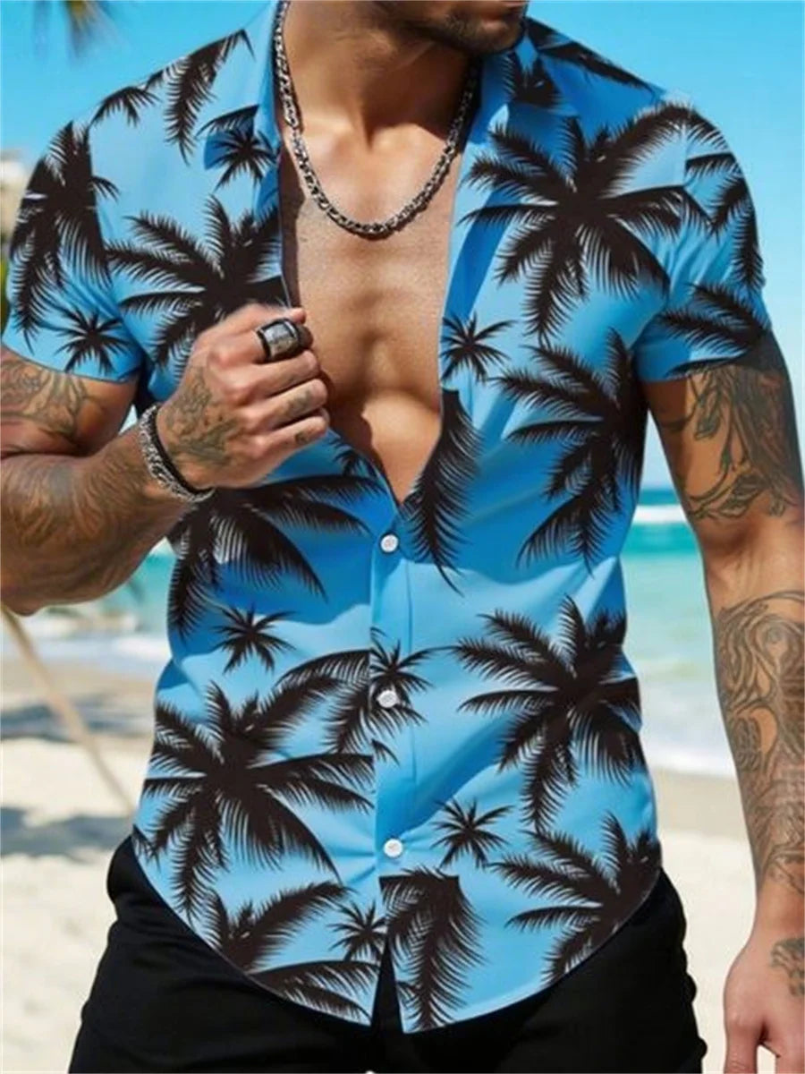 Robin | Hawaii Hemd mit Palmen Print