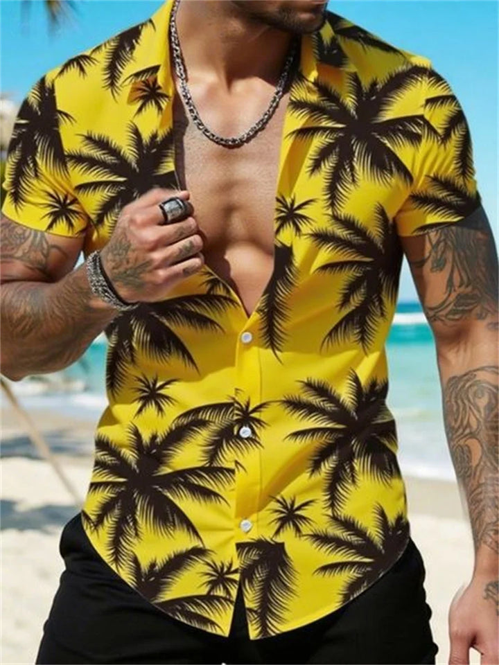 Robin | Hawaii Hemd mit Palmen Print
