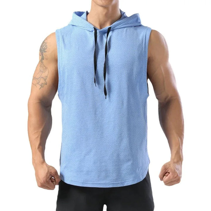 Herren Ärmelloser Hoodie | Bequeme Passform mit Kapuze | Pullover-Design | Freizeit und Training