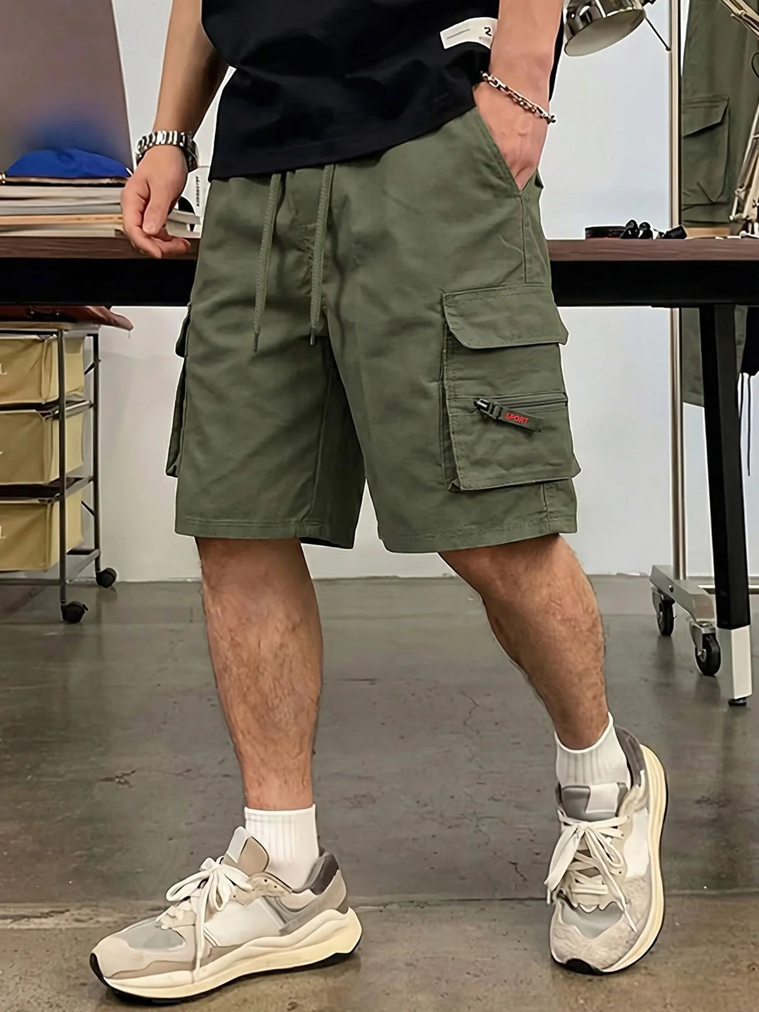 Lukas | Cargo Shorts mit Reißverschlusstaschen
