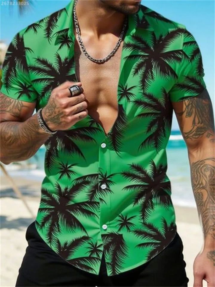Robin | Hawaii Hemd mit Palmen Print