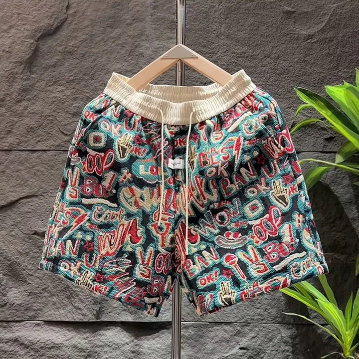 Mika | Beach Shorts mit Teddy Print