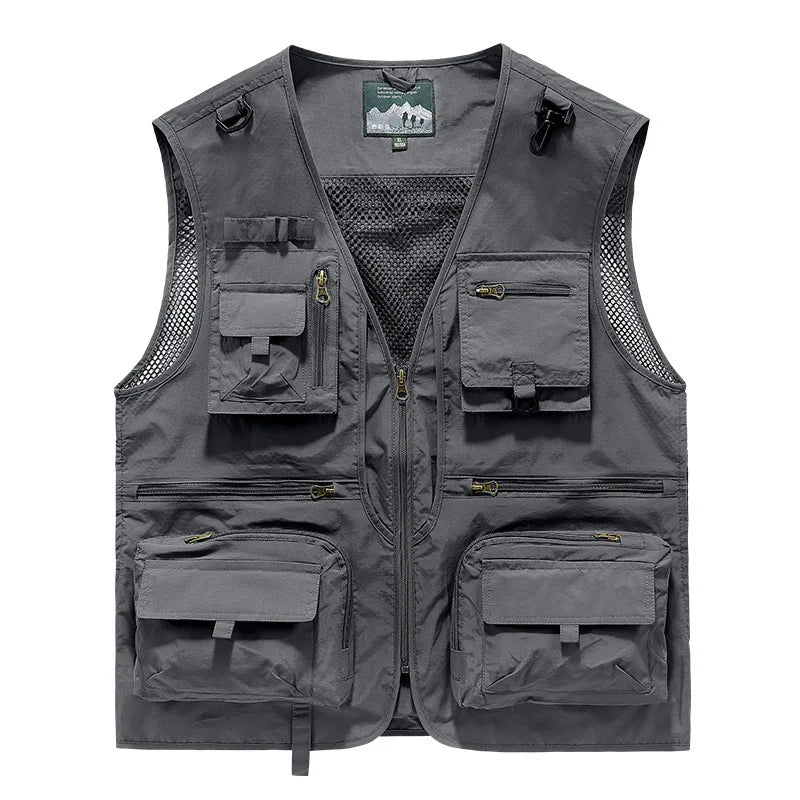 Herren Utility-Weste | Mehrtaschen-Design und Ärmelloser Schnitt | Perfekt für Outdoor-Aktivitäten