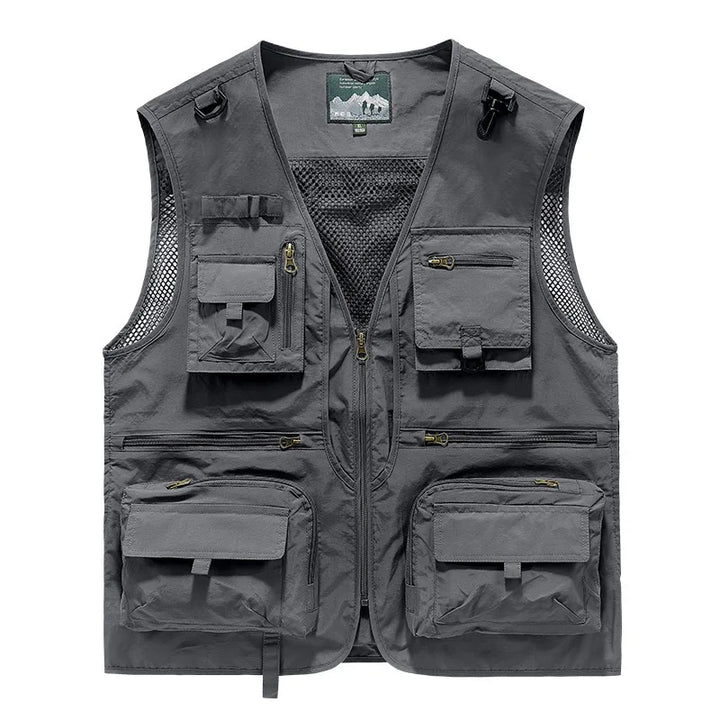 Herren Utility-Weste | Mehrtaschen-Design und Ärmelloser Schnitt | Perfekt für Outdoor-Aktivitäten