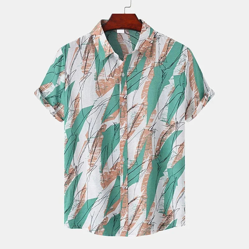 Konrad | Hawaii Hemd mit Patchwork Muster