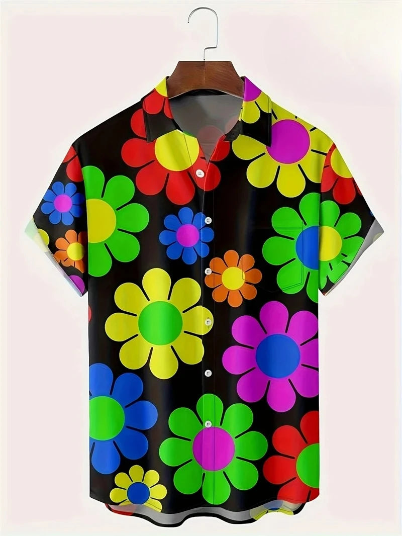 Valentin | Hawaii Hemd mit Blumen Print