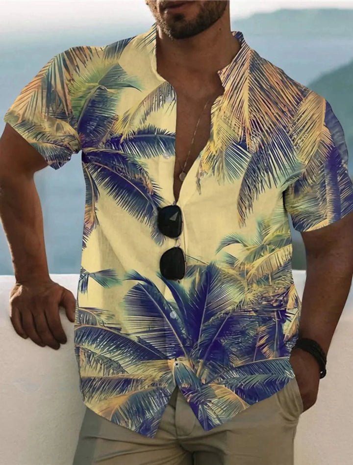 Bastian | Hawaii Hemd mit Palmen Print