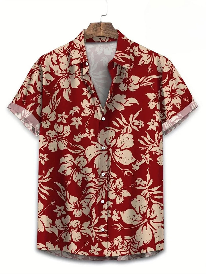 Valentin | Hawaii Hemd mit Blumen Print