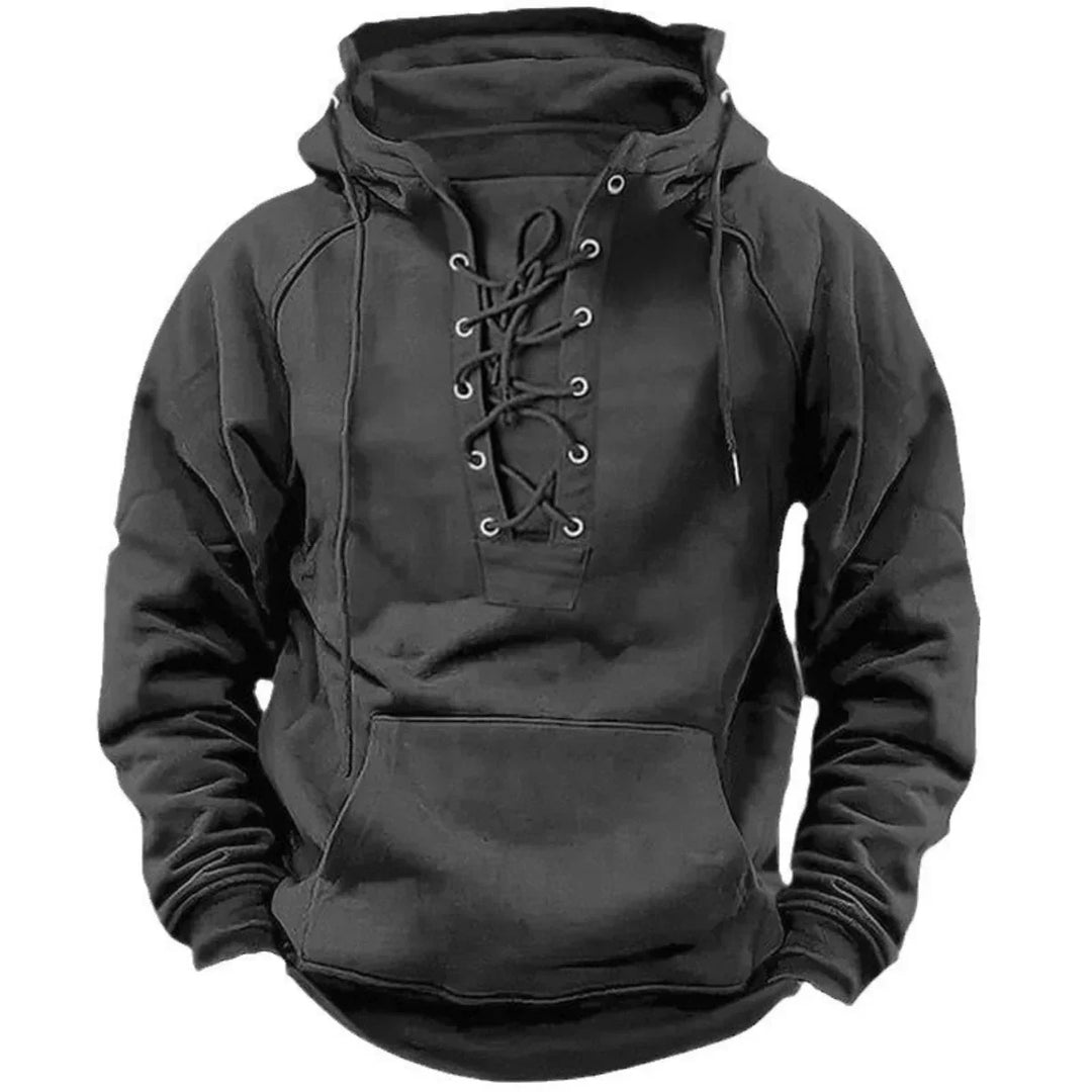 Finn | Herren Kapuzenpullover mit Schnürung und Fronttasche