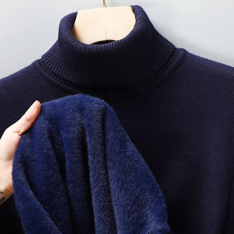 Liam | Herren Rollkragenpullover mit geripptem Saum