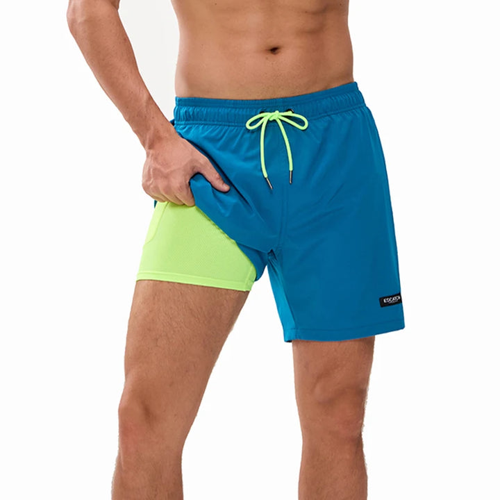 Cedric | 2-in-1 Badeshorts mit Innenhose